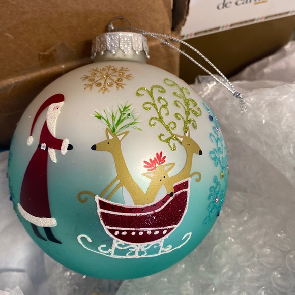 Assorted 9 Blown Glass Christmas ornament. - Picture 1 of 10